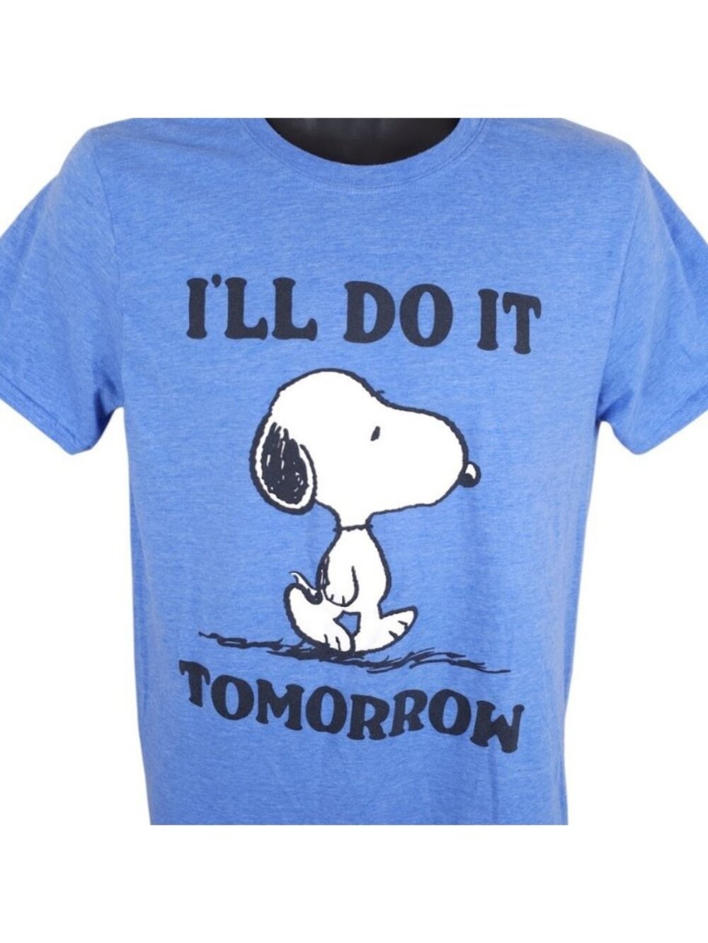 Snoopy T Shirt Mens Size Medium Blue Ill Do It Tomorrow Peanuts Comic Strip